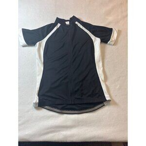 Canari Mens Cycling Jersey XL Black & White Polyester Short Sleeve